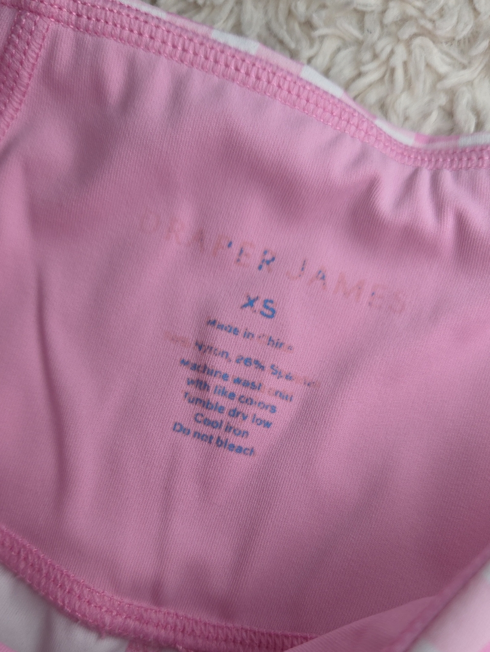 Women's Draper James Pink Plaid Workout Set Sz XS - Picture 5 of 8